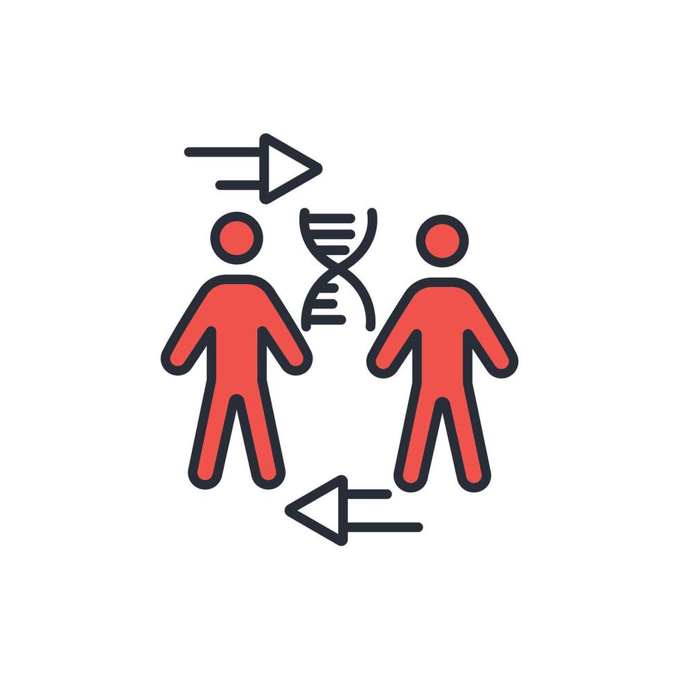 cloning icon. .Editable stroke.linear style sign for use web design,logo.Symbol illustration. vector