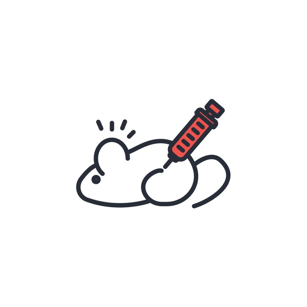 experiment rat icon. .Editable stroke.linear style sign for use web design,logo.Symbol illustration. vector