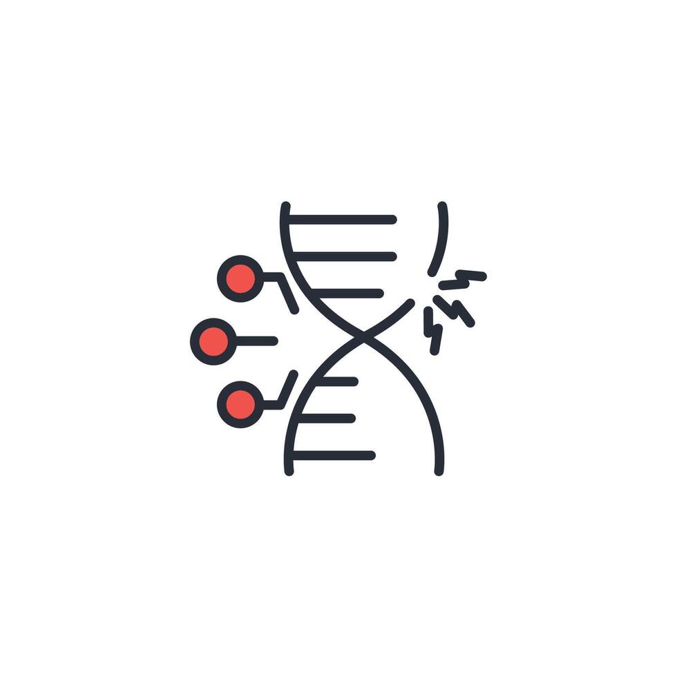 mutation icon. .Editable stroke.linear style sign for use web design,logo.Symbol illustration. vector