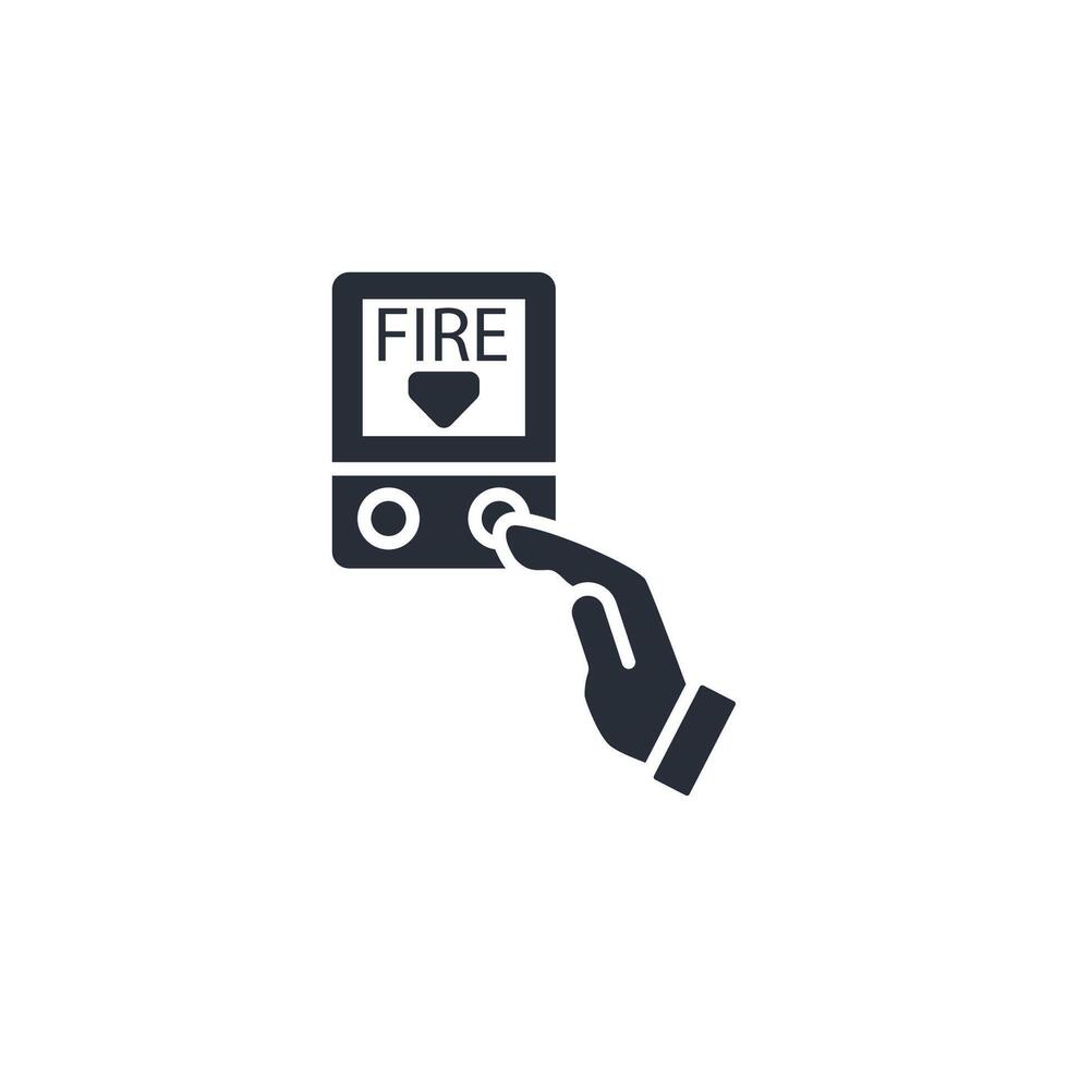 Fire button icon. .Editable stroke.linear style sign for use web design,logo.Symbol illustration. vector
