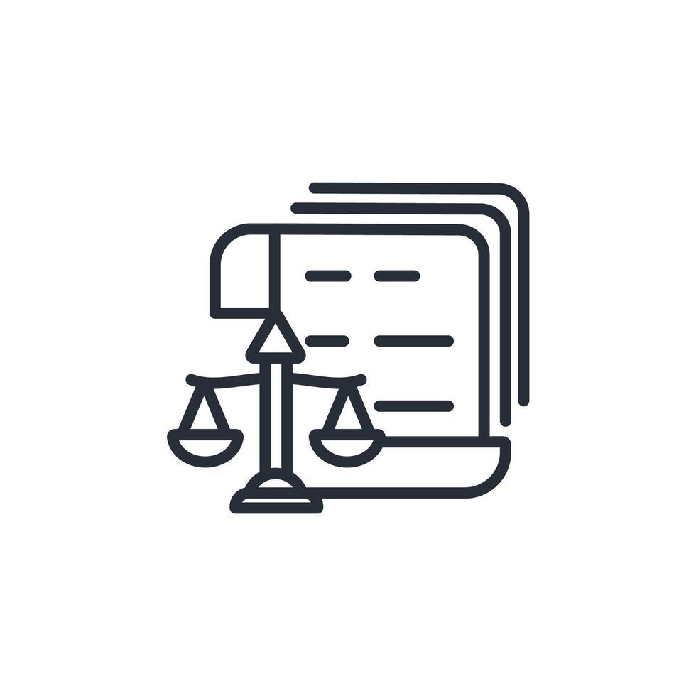 Justice icon. .Editable stroke.linear style sign for use web design,logo.Symbol illustration. vector