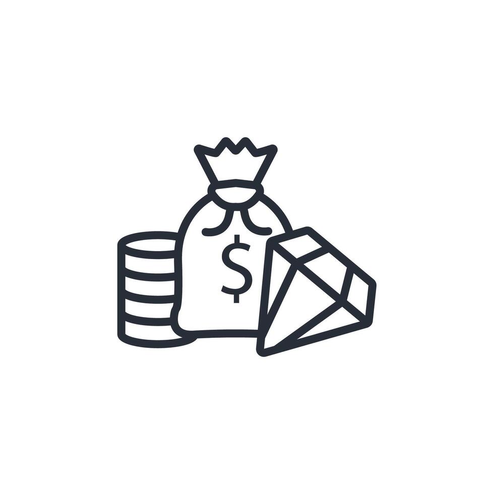 Finance icon. .Editable stroke.linear style sign for use web design,logo.Symbol illustration. vector