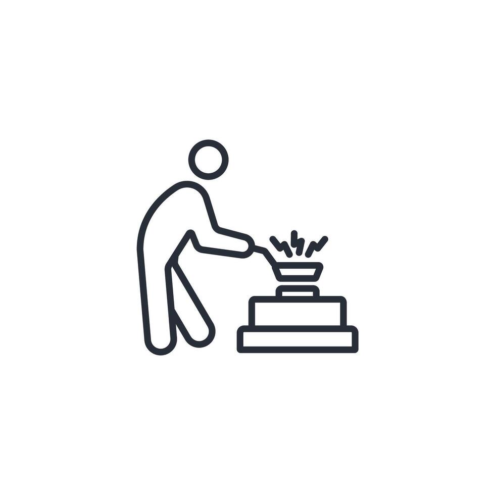cooking icon. .Editable stroke.linear style sign for use web design,logo.Symbol illustration. vector