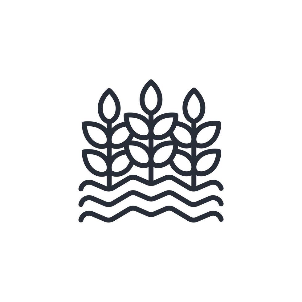 agriculture icon. .Editable stroke.linear style sign for use web design,logo.Symbol illustration. vector