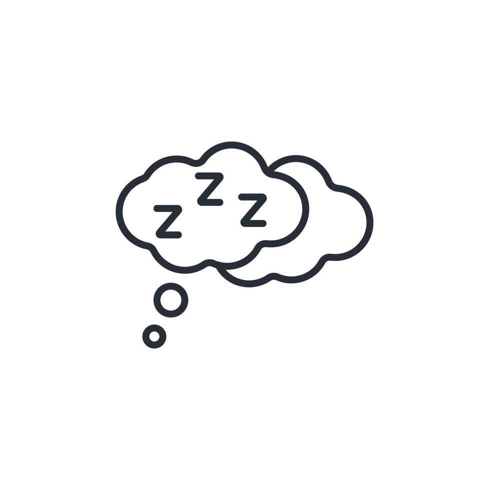 dreaming icon. .Editable stroke.linear style sign for use web design,logo.Symbol illustration. vector