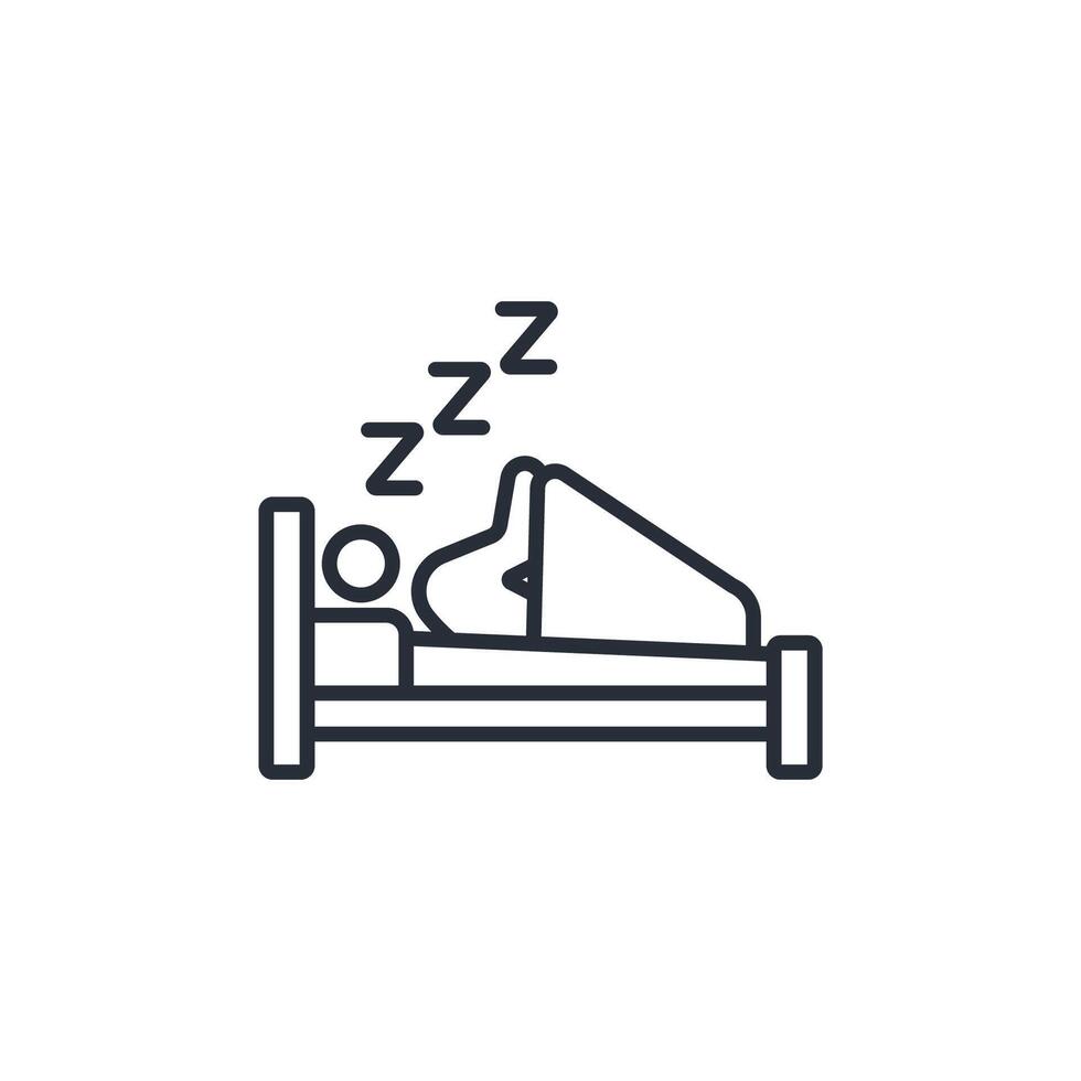 sleep icon. .Editable stroke.linear style sign for use web design,logo.Symbol illustration. vector