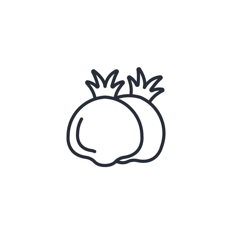 Onion icon. .Editable stroke.linear style sign for use web design,logo.Symbol illustration. vector