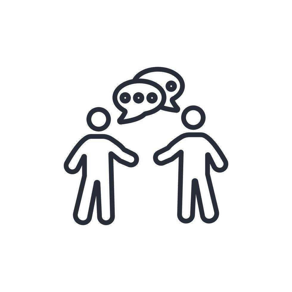 Communication icon. .Editable stroke.linear style sign for use web design,logo.Symbol illustration. vector