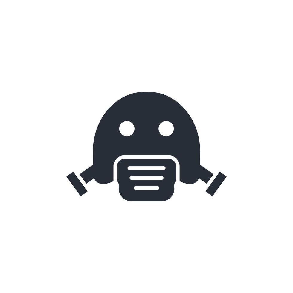 Gas Mask icon. .Editable stroke.linear style sign for use web design,logo.Symbol illustration. vector