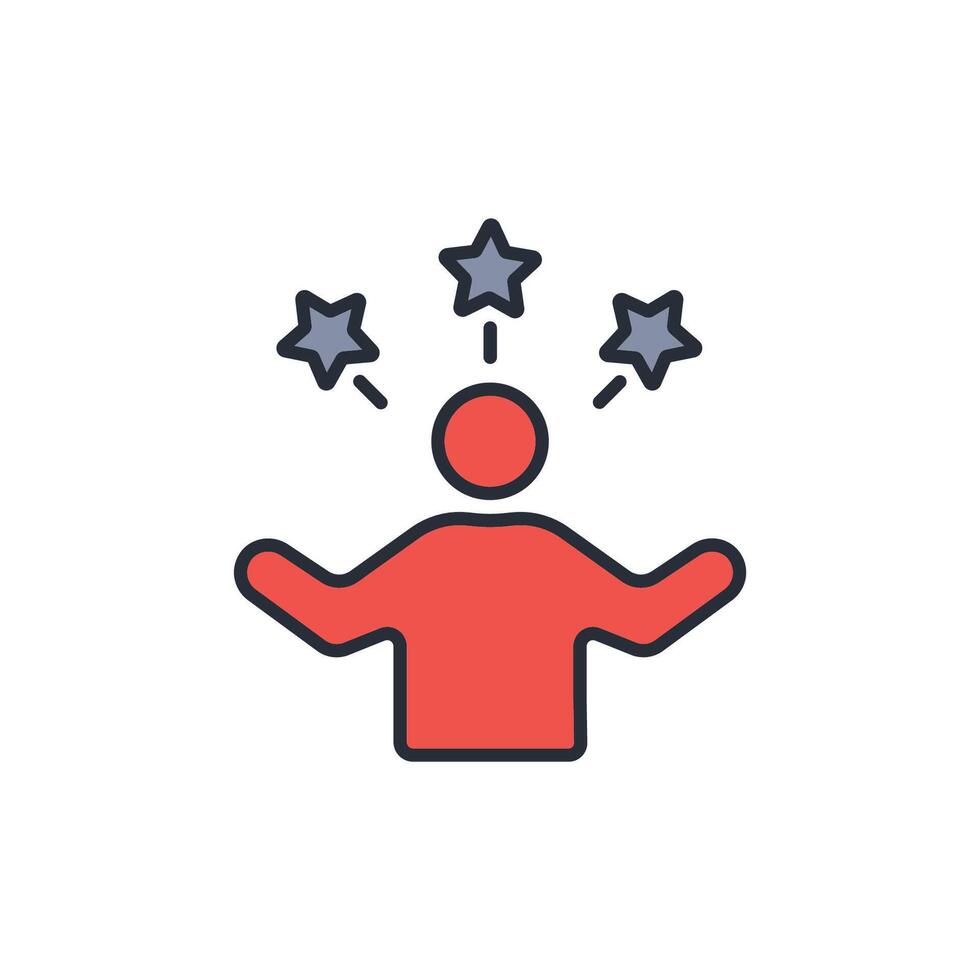 experience icon. .Editable stroke.linear style sign for use web design,logo.Symbol illustration. vector