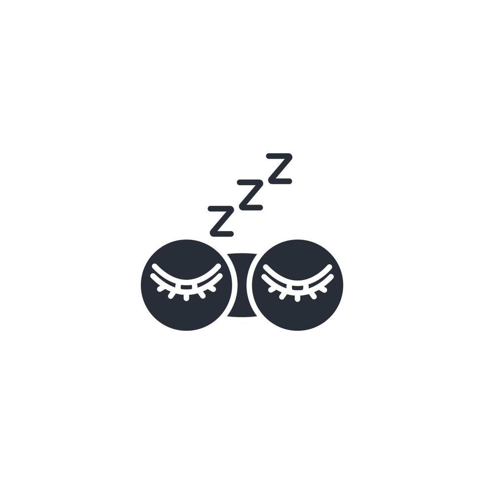 Sleeping mask icon. .Editable stroke.linear style sign for use web design,logo.Symbol illustration. vector