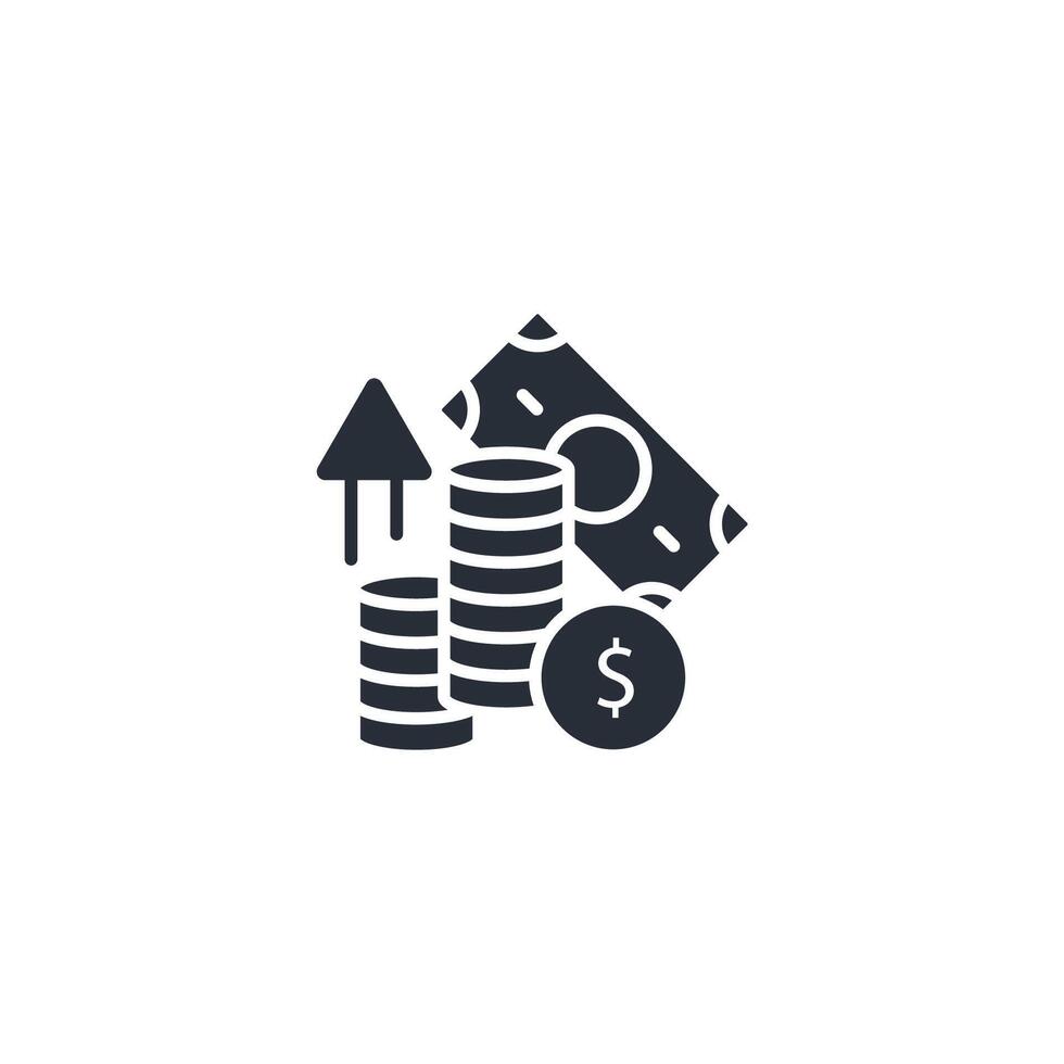 earnings icon. .Editable stroke.linear style sign for use web design,logo.Symbol illustration. vector