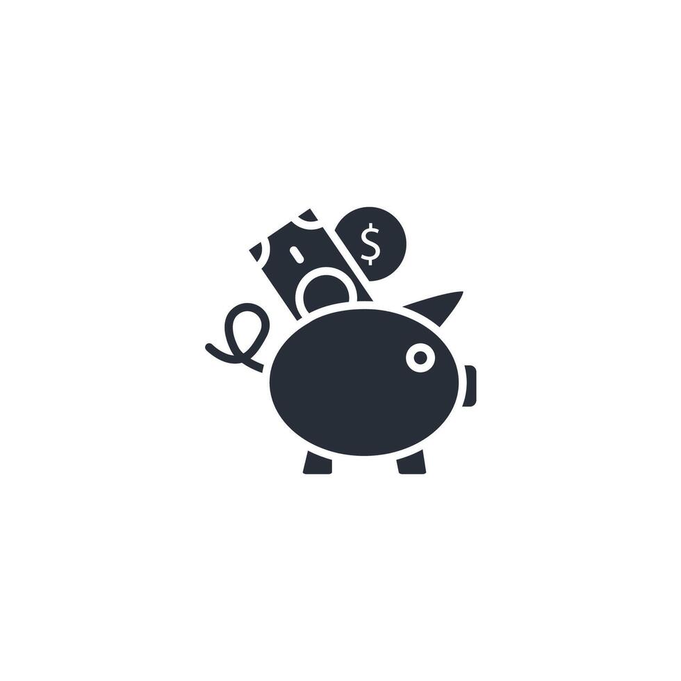 Piggy bank icon. .Editable stroke.linear style sign for use web design,logo.Symbol illustration. vector