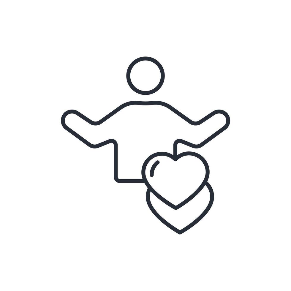 pledge icon. .Editable stroke.linear style sign for use web design,logo.Symbol illustration. vector