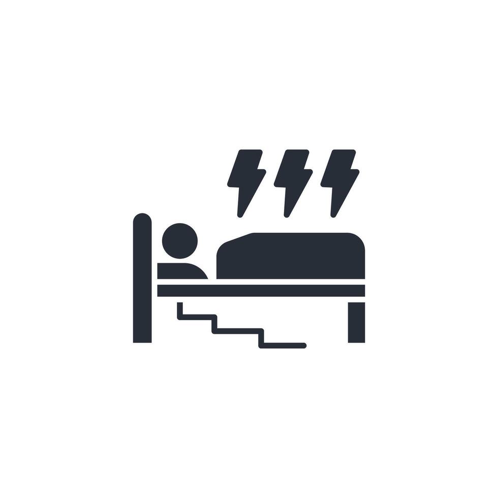 sleep disorders icon. .Editable stroke.linear style sign for use web design,logo.Symbol illustration. vector