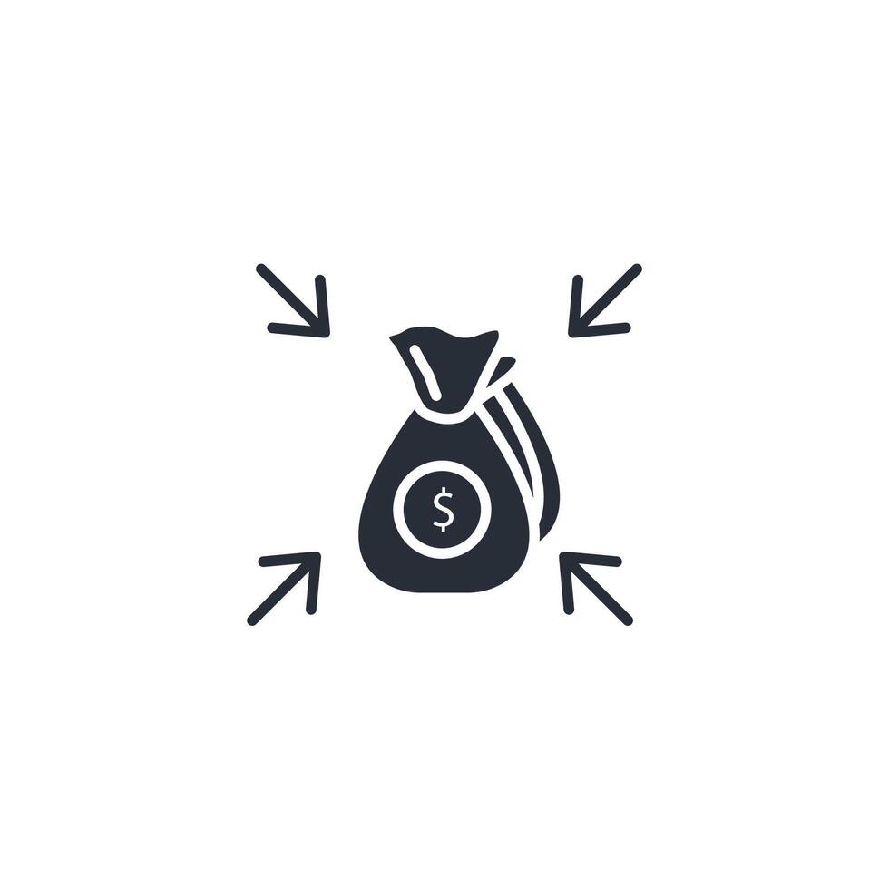 funding icon. .Editable stroke.linear style sign for use web design,logo.Symbol illustration. vector