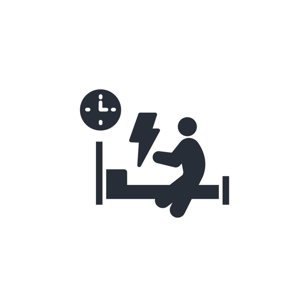 insomnia icon. .Editable stroke.linear style sign for use web design,logo.Symbol illustration. vector