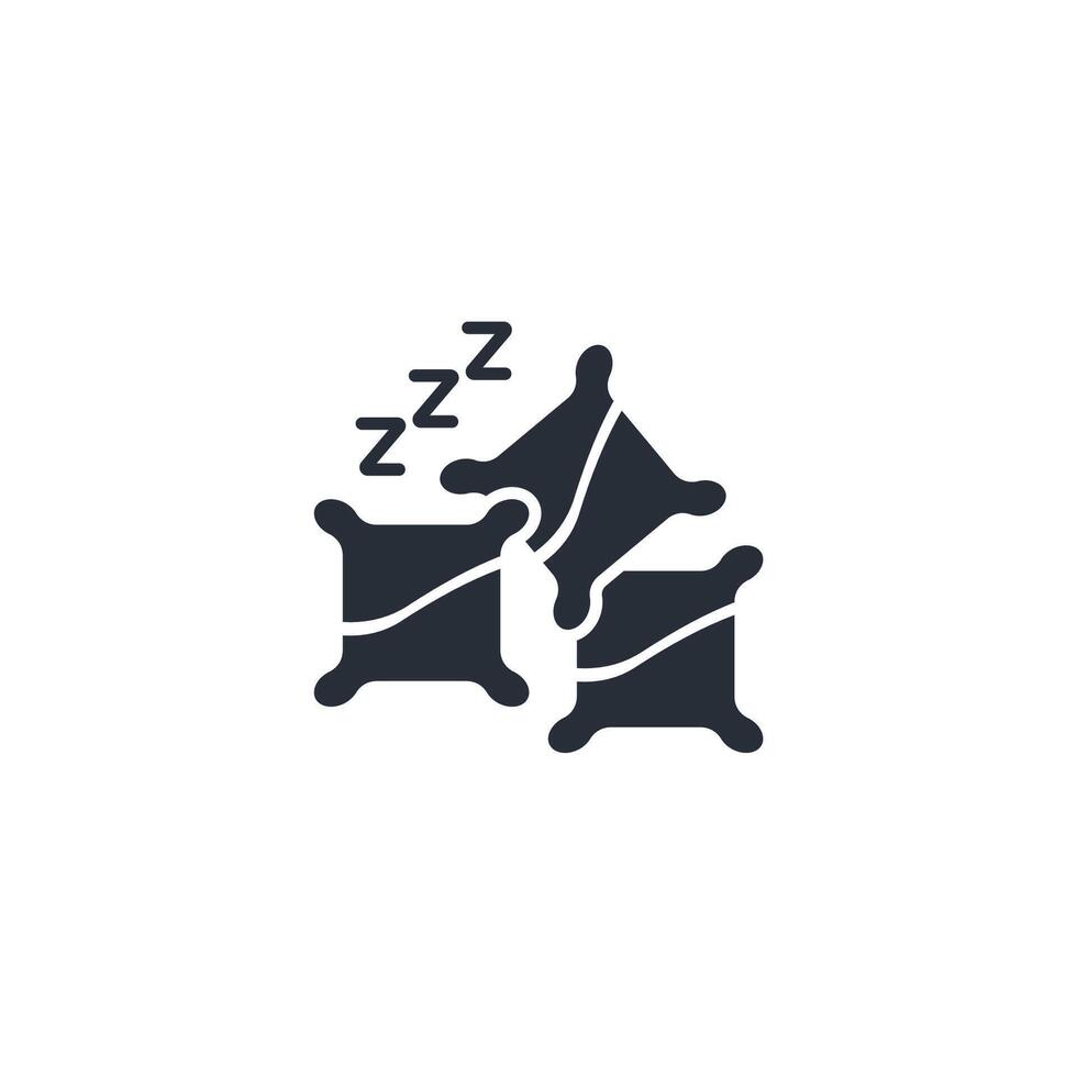 Pillow icon. .Editable stroke.linear style sign for use web design,logo.Symbol illustration. vector