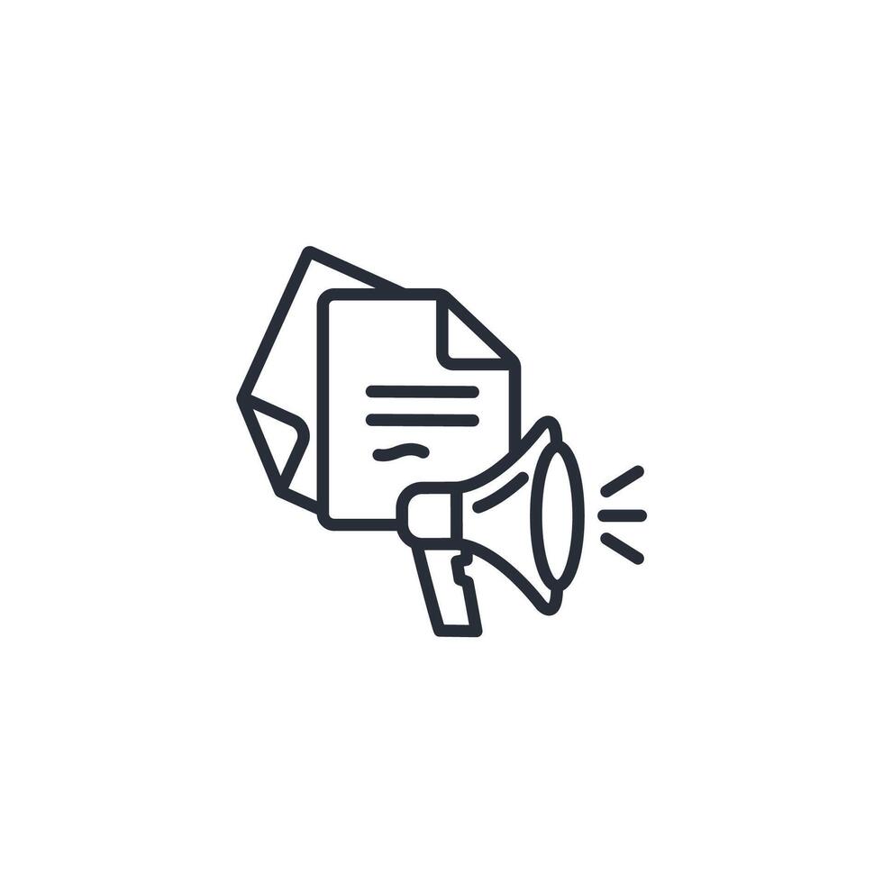 marketing icon. .Editable stroke.linear style sign for use web design,logo.Symbol illustration. vector