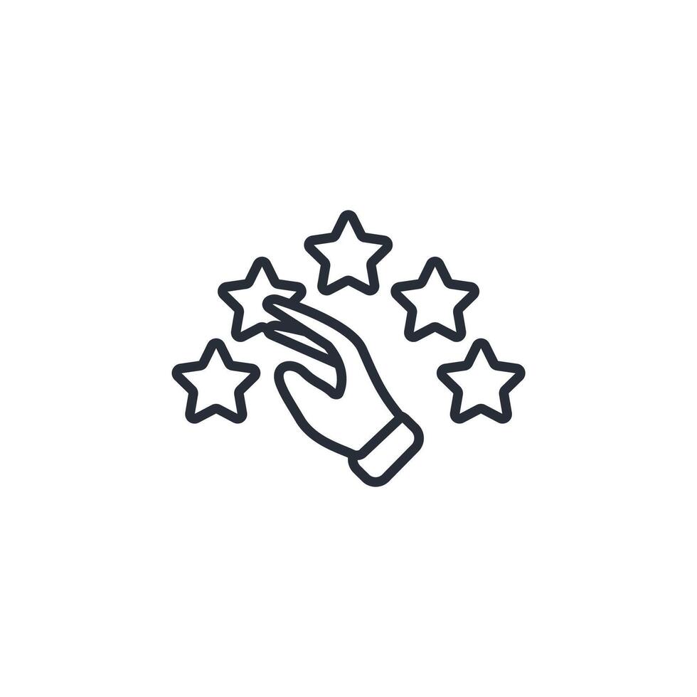 rating icon. .Editable stroke.linear style sign for use web design,logo.Symbol illustration. vector