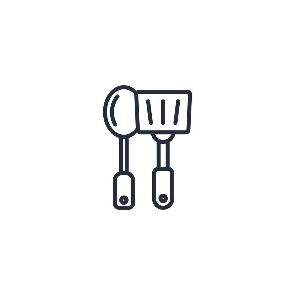 utensils icon. .Editable stroke.linear style sign for use web design,logo.Symbol illustration. vector