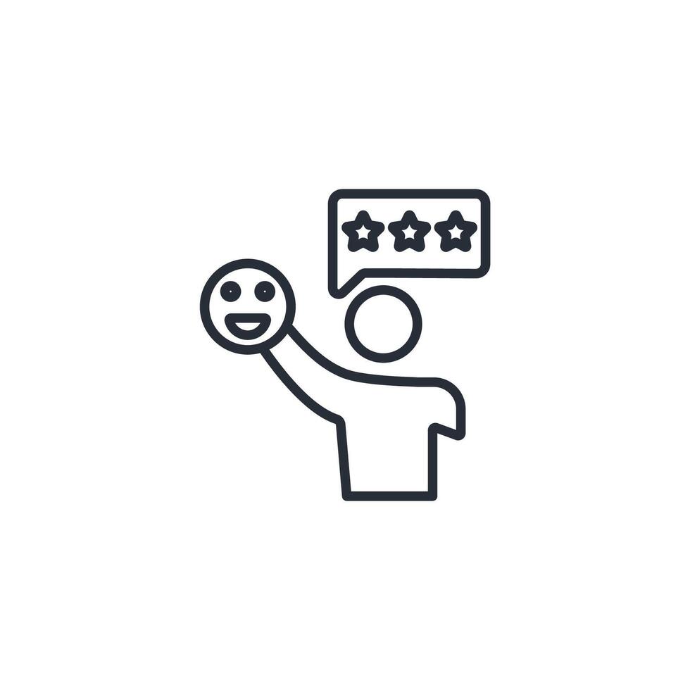 satisfaction icon. .Editable stroke.linear style sign for use web design,logo.Symbol illustration. vector