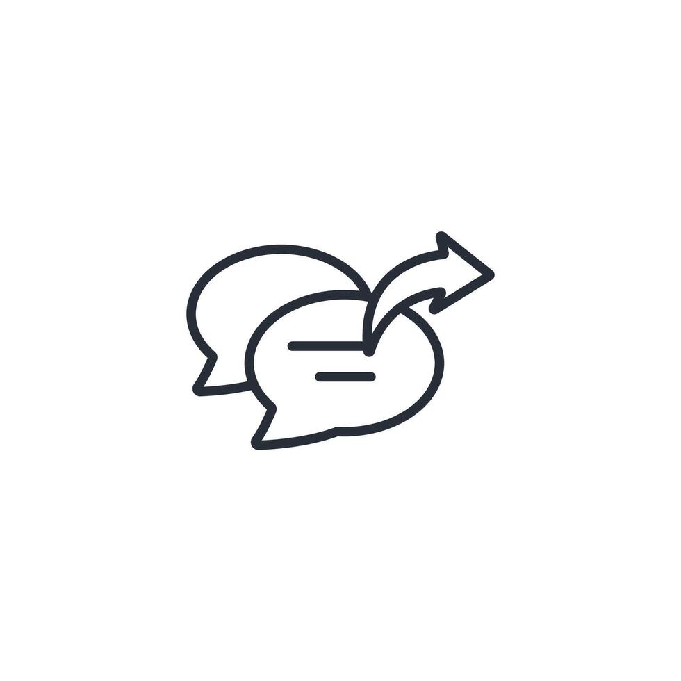 response icon. .Editable stroke.linear style sign for use web design,logo.Symbol illustration. vector