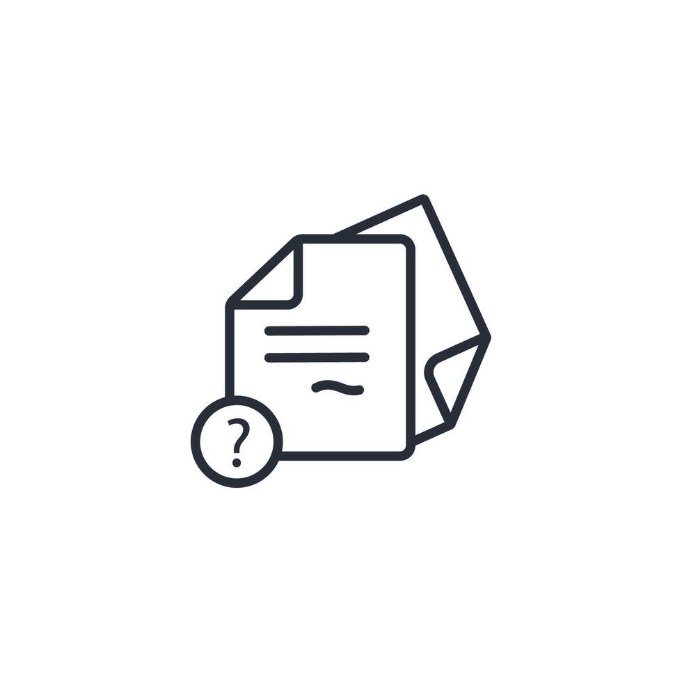 questionnaire icon. .Editable stroke.linear style sign for use web design,logo.Symbol illustration. vector