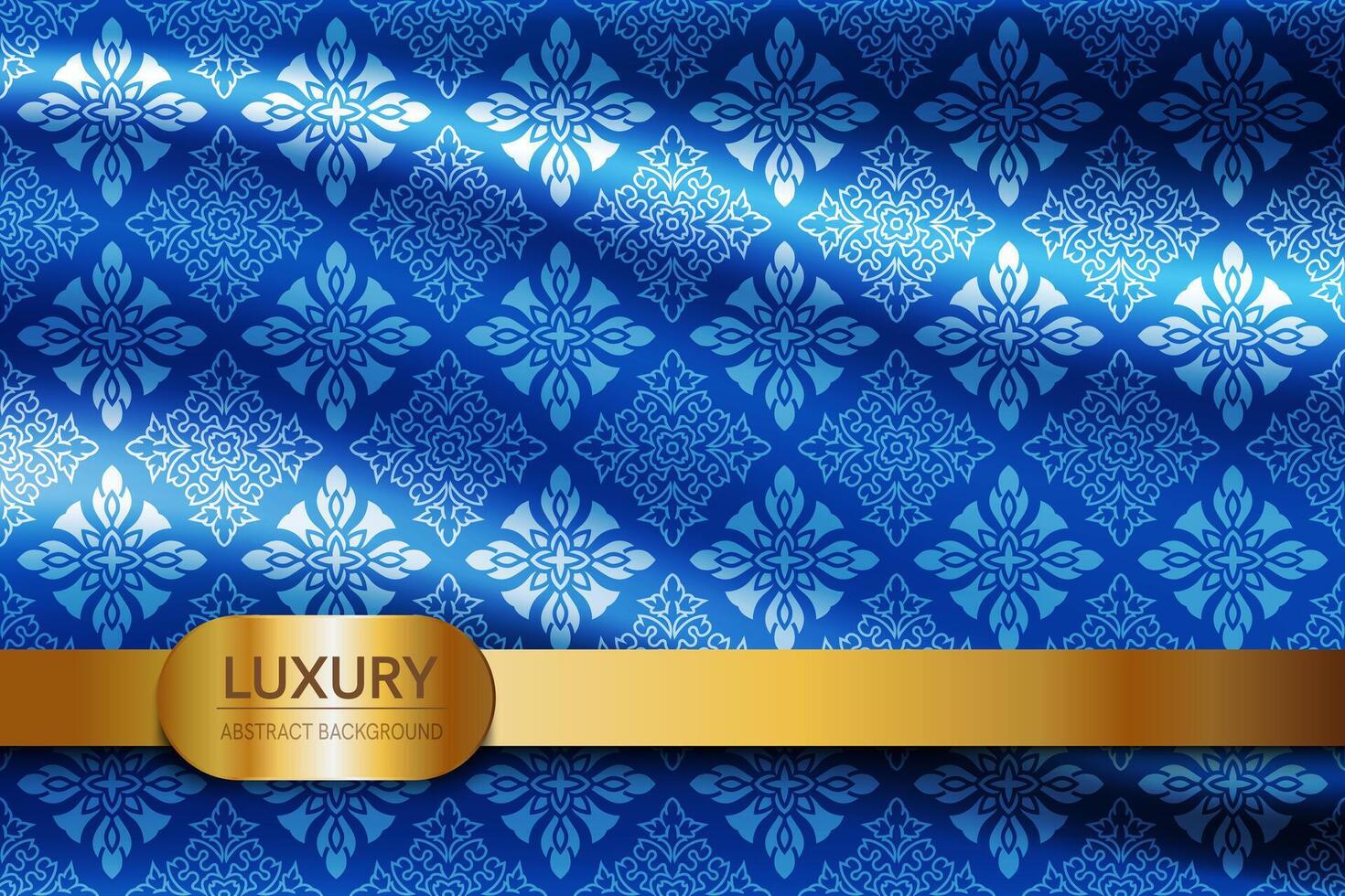 Thai luxury pattern blue background. Lai Thai element pattern. Dark blue theme for text-based compositions ads, book covers, Digital interfaces, print design templates. vector