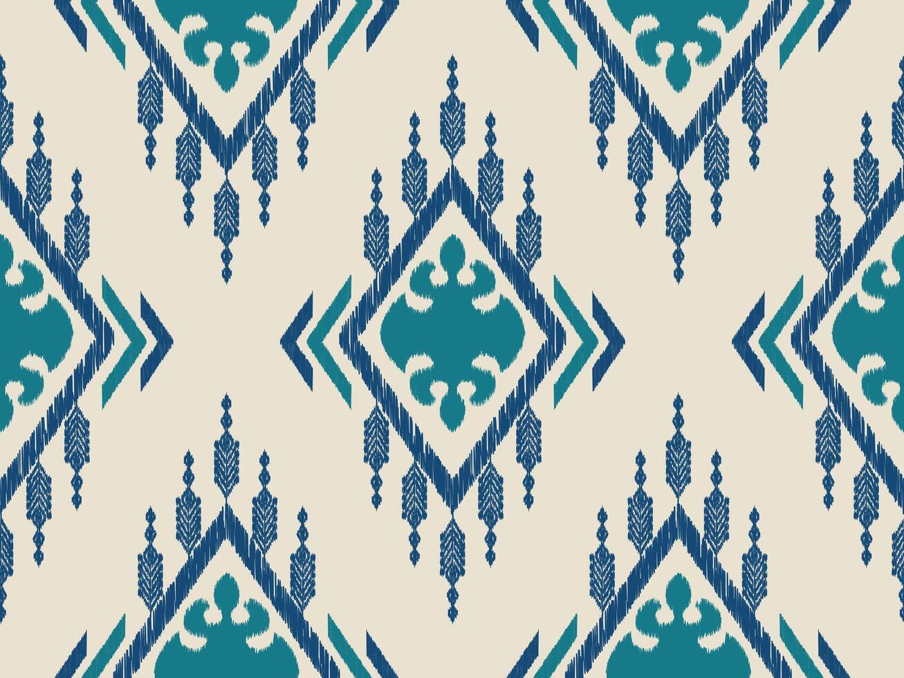Geometric ethnic ikat pattern traditional Design for background, carpet, wallpaper, clothing, wrapping, Batik, fabric, sarong, embroidery style. vector