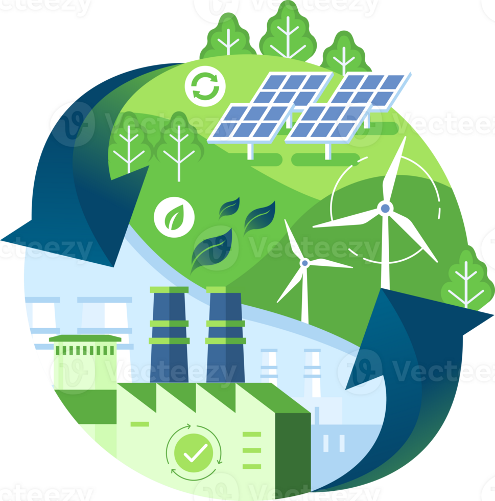 Carbon Neutrality Sustainable Business, net zero carbon emission Co2 neutral illustration png