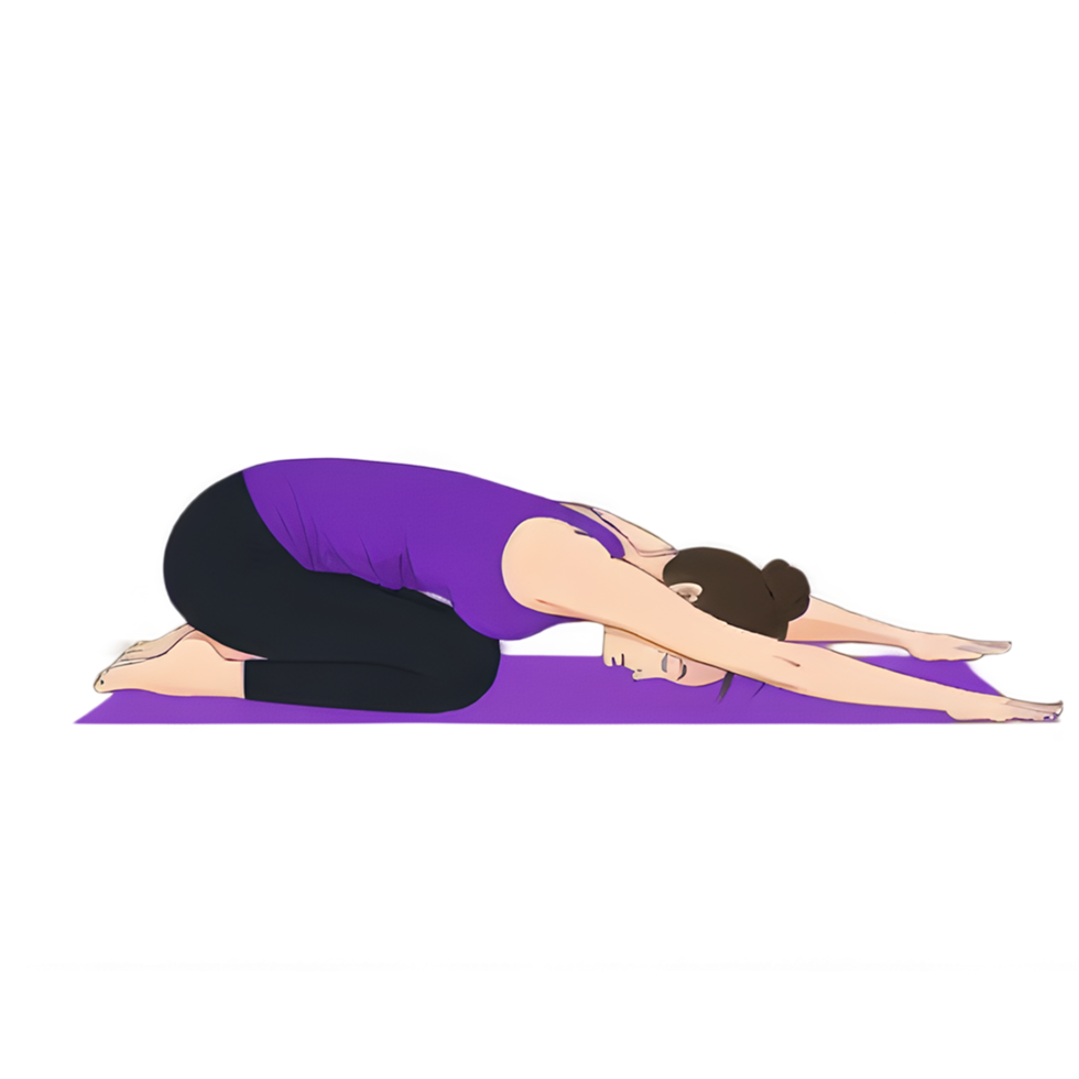 Girl doing a yoga pose png