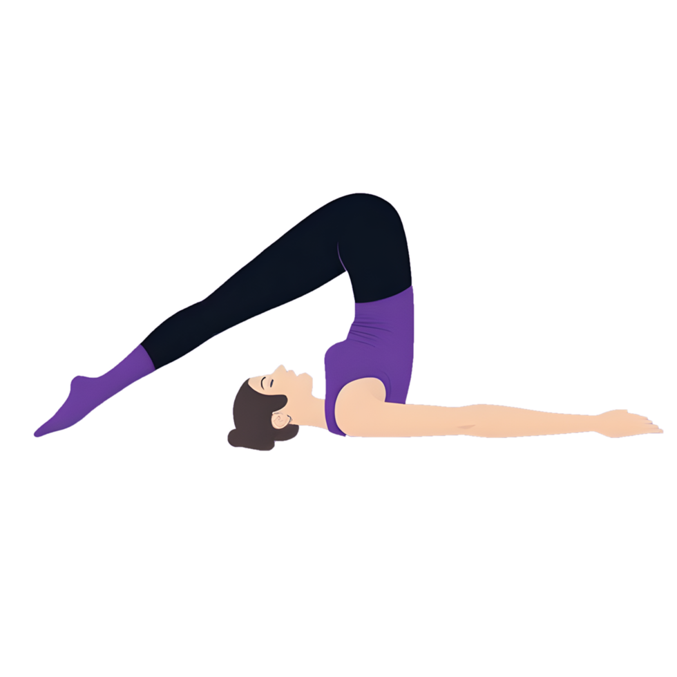 Girl doing a back stretching png