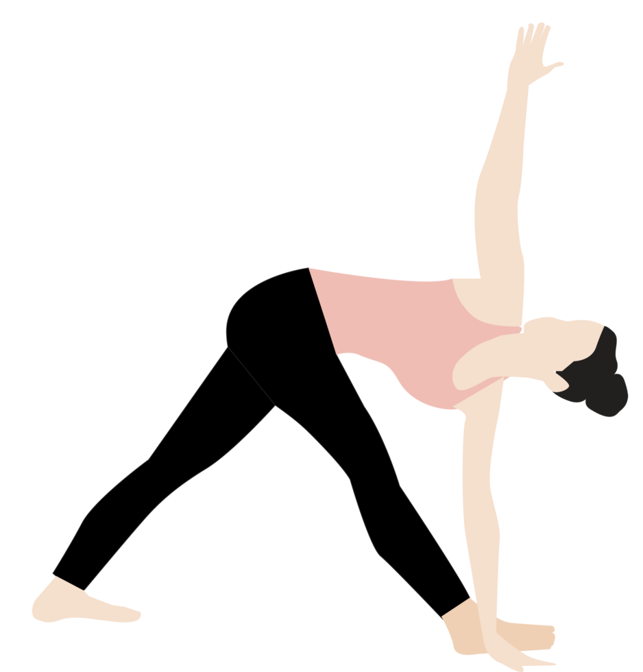Woman doing a stretch png