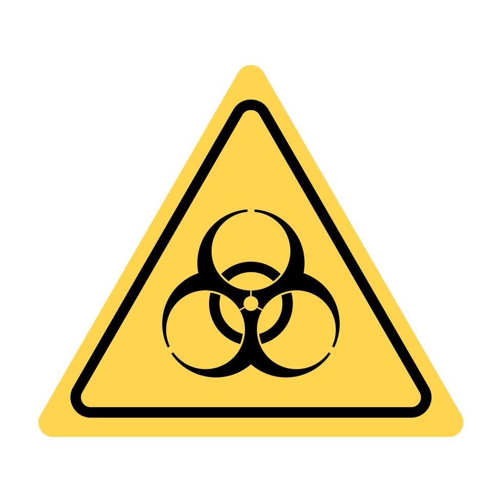 Biohazard symbol label illustration. Warning sign of virus. Biohazard icon. Biohazard symbol. isolated on white background. vector
