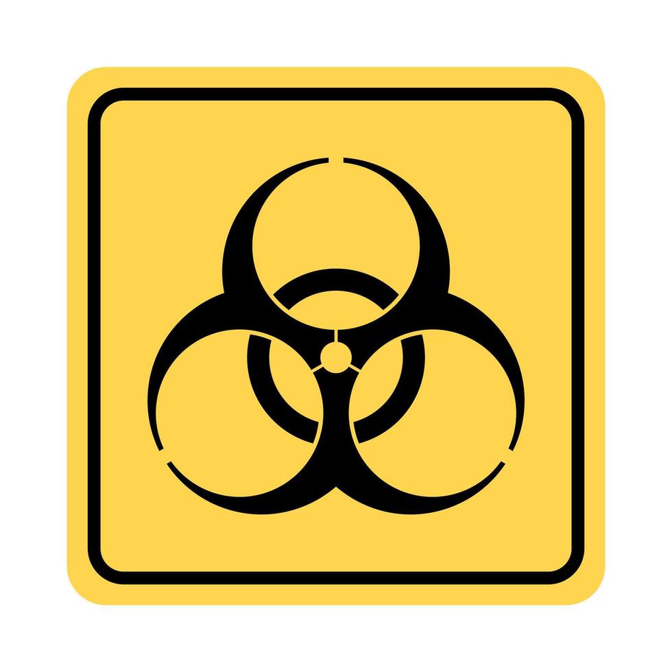 Biohazard symbol label illustration. Warning sign of virus. Biohazard icon. Biohazard symbol. isolated on white background. vector