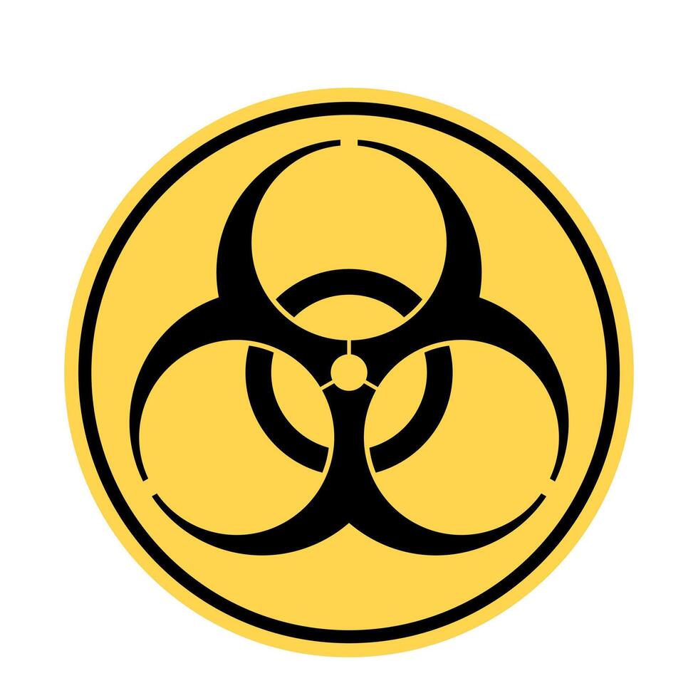 Biohazard symbol label illustration. Warning sign of virus. Biohazard icon. Biohazard symbol. isolated on white background. vector