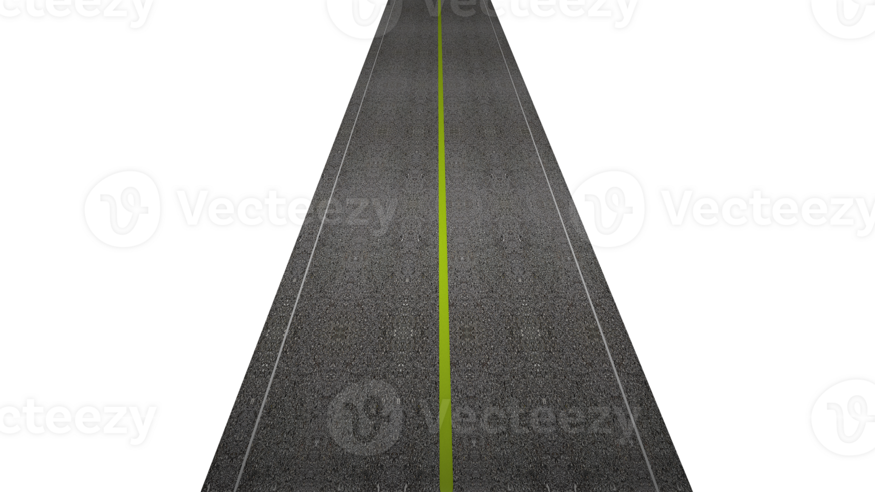 road isolated, Asphalt road isolated in pure, Straight highway of road lane for transportation or logistics, Empty asphalt road isolated, Straight asphalt 3d render, Traveling along png