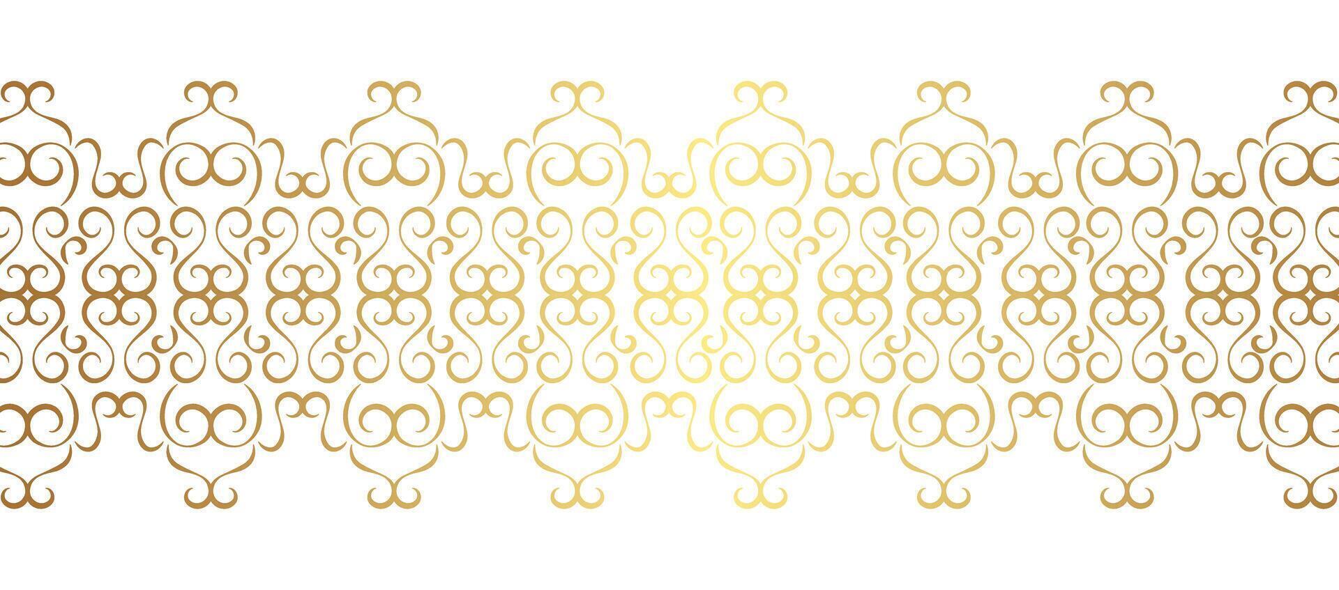 Elegant golden ornamental border template vector