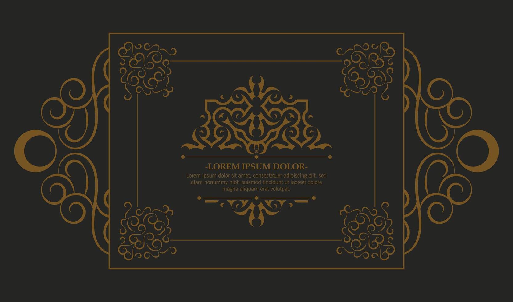 Vintage Ornament Quote Marks Box Frame template design and place for text. Retro flourishes frame chalkboard style. vector