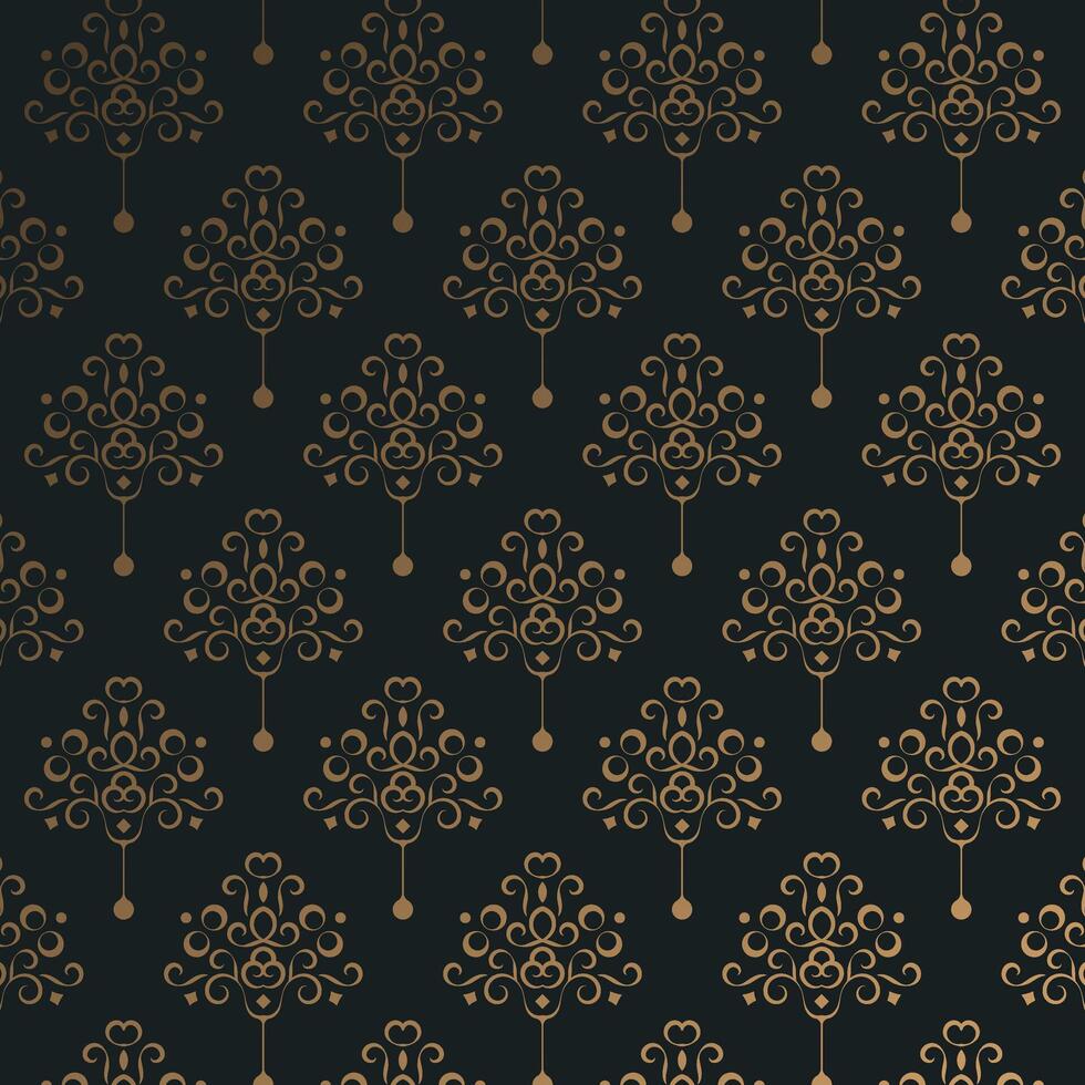 luxury dark seamless pattern background vector