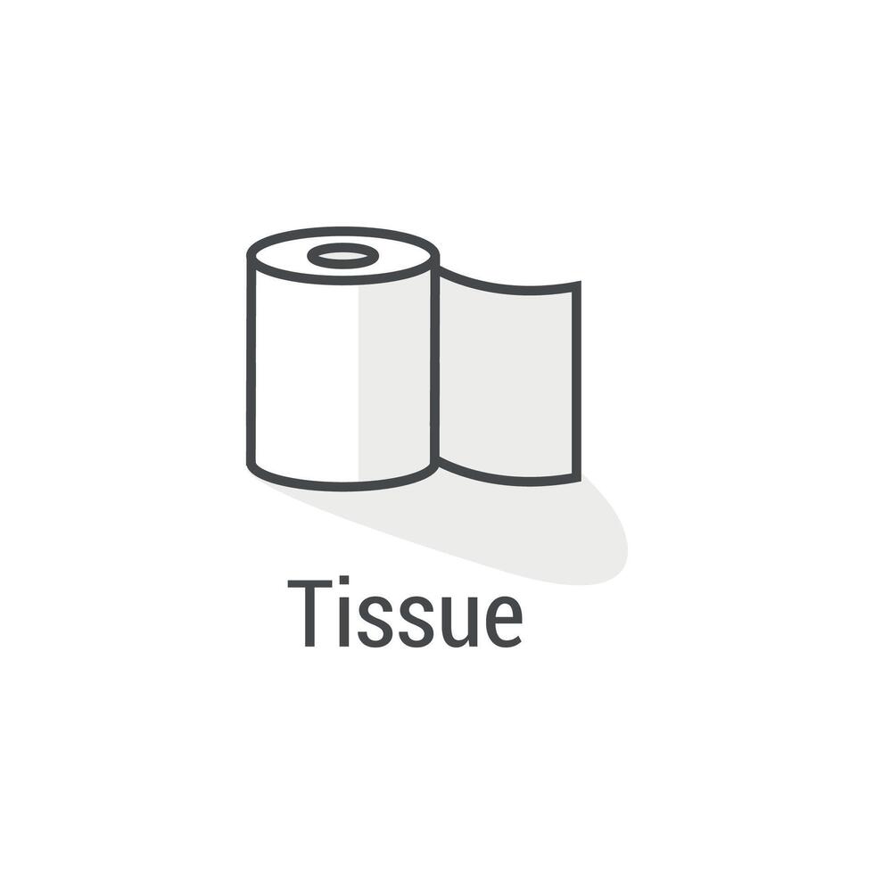 outline design of white tissue roll. vector