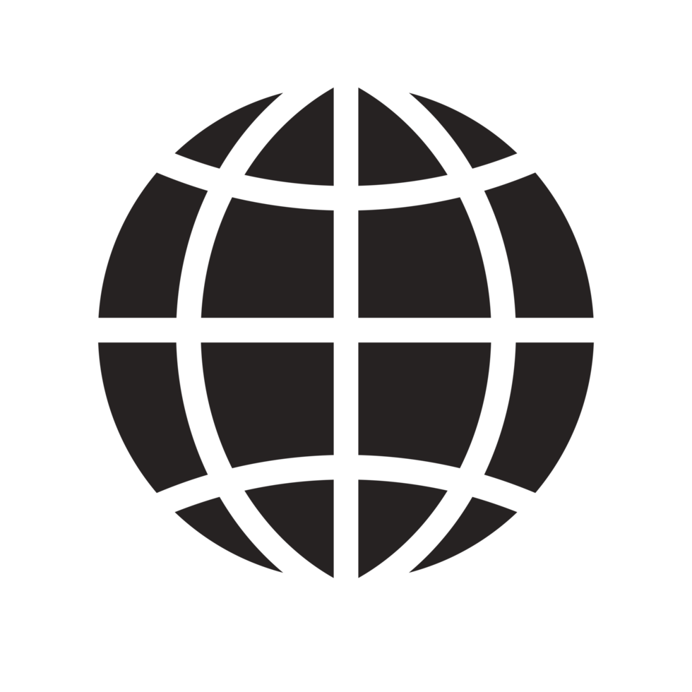 globe earth map element icon flat black png