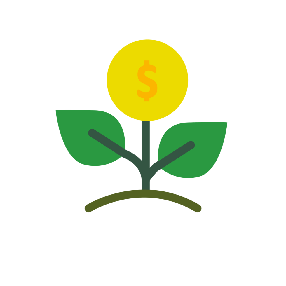 icon banking financial invest increase mortgage digital economy flat icon png