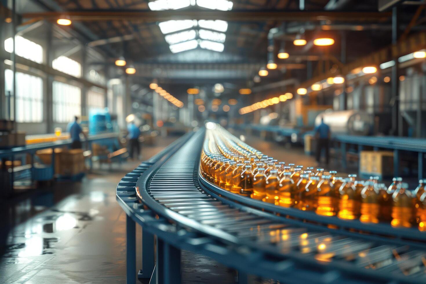 food processing factory A complete production facility with an emphasis on precision. Air conveyor system rendered in extraordinary detail. photo