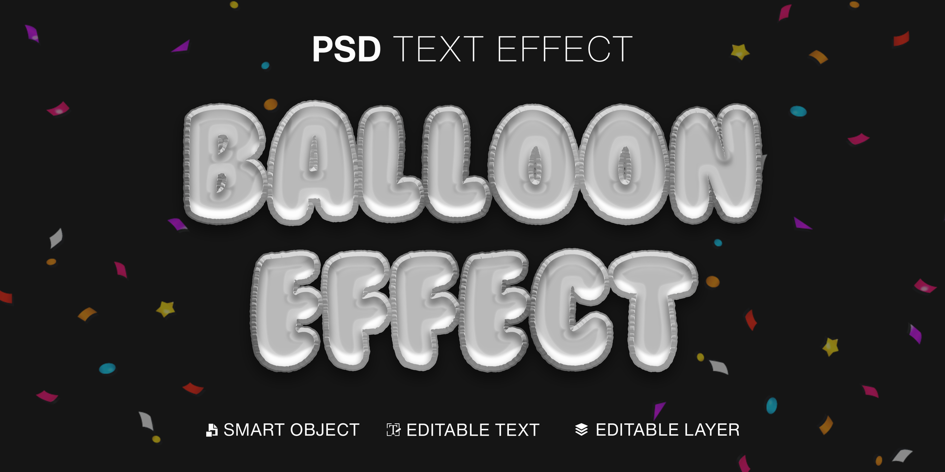 Balloon Text Effect psd
