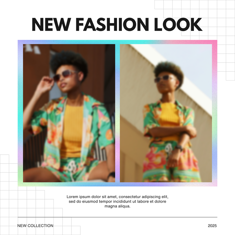 Chromatic Fashion Social Media Post Template psd
