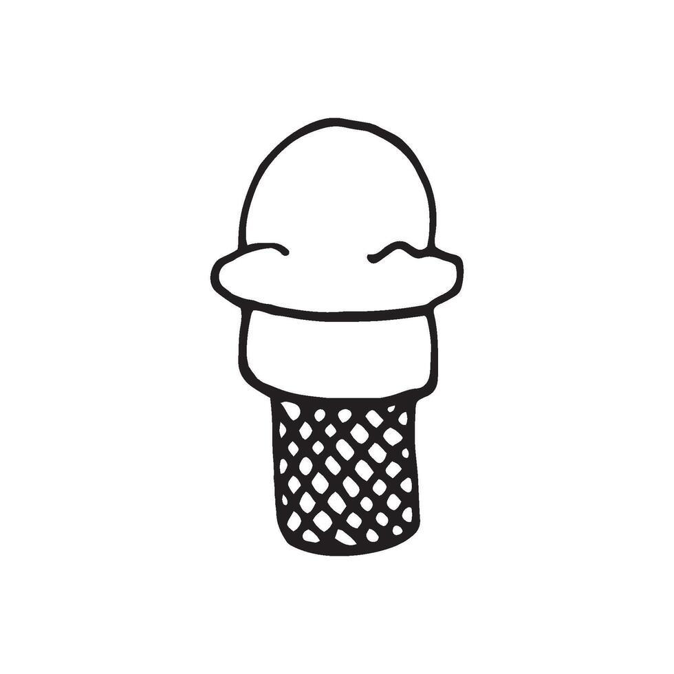 Hand drawn element ice cream for greeting cards posters recipe culinary design vector