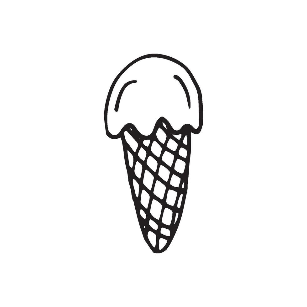 Hand drawn element ice cream for greeting cards posters recipe culinary design vector