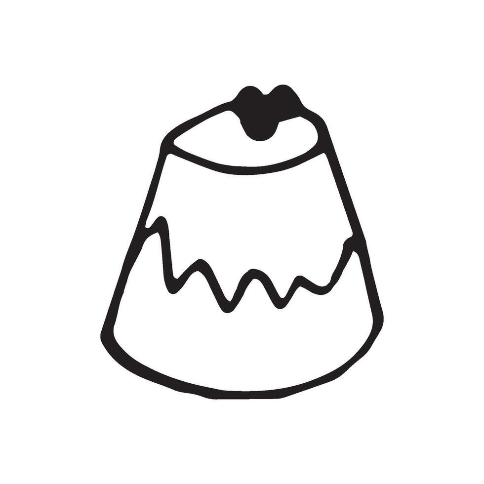 Single hand drawn element candy or sweets for New Year and Christmas vector